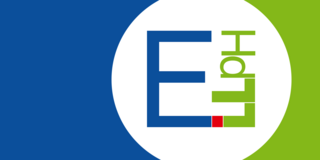 Logo des Projekts ELLpH in einem weißen Kreis auf blauem und grünem Hintergrund